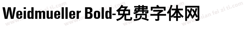 Weidmueller Bold字体转换